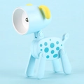 Mini LED dog desk lamp in light blue with adjustable joints and magnetic base - Spotted Dog (LD18B) / Sky Blue