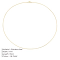 Elegante 1mm goldene Schlangenkette aus Edelstahl 70cm Länge für Damen und Herren - 1mm x 70cm / Gold