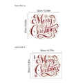 Detail of Merry Christmas wall sticker showing dimensions and layout for holiday decoration - PC243/Red & Gold Letter Snowflake Style / 30*35cm*1 Sheet