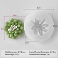 Green succulent shaped silicone candle mold with finished resin craft product view - Succulent J-1231