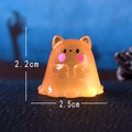 Schattig lichtgevend oranje spookkat beeldje voor Halloween decor, 2,2cm bij 2,5cm - Lichtgevende Halloween Beer