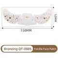 Bronzing freckle face patch with golden hearts and dots pattern, 150x52mm size sticker - Gold Stamping Freckle Face Patch(QT-0005)