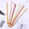 6-piece gradient orange spiral hair braider tools with bead charms for girls hair styling - 2# Yellow (Set of 6)