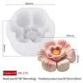 3D-Blütenform aus Silikon mit schichtartigem Rosenmuster für Harzdekorationen - Blühende Blume YB-175