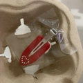 Fermaglio per capelli rosso con strass a cuore in confezione protettiva - Cuore Rosso