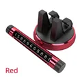 Red car phone holder and temporary parking number plate in premium aluminum finish - Upgraded Bracket + Number Plate / Red