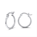 Polished S925 sterling silver hoop earrings with a minimalist circular design - Silver 50mm Hoop Style (APE34-P-2.0-50)