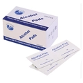 Tamponi imbevuti di alcol monouso scatola da 100 con alcool isopropilico al 70% - Versione Alcol 70% (Scatola Bianca) / 6x3cm/50 Pezzi Scatola