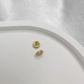 Perles de roue en argent S925 dorées avec zircons pour la création de bijoux DIY - Or Zircon Blanc