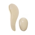 Beige speckled hairbrush set with long handle and oval detangling comb for smooth hair - 2-Piece Detangling Set / Earthy Yellow