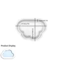 Cloud-shaped silicone mold for DIY resin trays with dimensions 17.8x13.8cm - Cloud Shape Tray