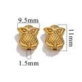 Golden owl spacer bead in stainless steel for DIY jewelry, size 11mm by 9.5mm - Owl / Gold