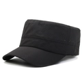 Gorra cadet negra transpirable para hombre con orificios láser para protección solar de verano - Ajustable / gris oscuro
