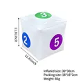 Dado gonfiabile in PVC bianco da 30cm con numeri colorati per giochi di bambini e feste - 30CM Motivo a Numeri