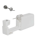 Sterile disposable ear piercing gun with a 4mm silver metal cubic zirconia stud - Steel Color 4mm White Zirconia