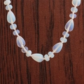 Tigerauge-Opal-Perlenkette mit weißen Tropfen- und Rechenschiebersteinen aus Halbedelstein - Opal Stil (215)