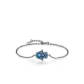 Pulsera de plata S925 con mano de Fátima, turquesa y dijes de ojo turco azul - Estilo Mano de Fátima (RHB1963)