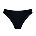 Slip sportivi da donna in cotone a coste nero con ampia fascia elastica in vita - S / Nero