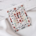 Chinese Shu embroidery style nail stickers with gold accents and floral patterns TS-001 - TS-001 Shuxiu Danqing