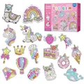 Kids 5D DIY diamond painting sticker set with unicorn and rainbow cartoon designs - SYT-5