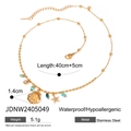 Detalle del collar estrella de mar en oro de 18K con colgantes de concha y medidas - JDNW2405049 Estilo Collar de Concha Oceánica