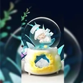 Palla di cristallo con fiori di ciliegio e pecora con luci a LED colorate e musica - Grande 100 Neve+Luce+Musica / -026 Pecora