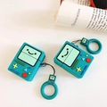 Retro gaming handheld design silicone case for AirPods in mint green with finger ring - Green Game Console + Hanging Ring / AirPods 1/2 Gen