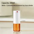280ml white and orange leak-proof oil bottle with precise control pourer and measurements - 280ml / White