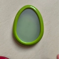 Raspa per piedi ovale verde in plastica con superficie abrasiva grigia per pelle - Pezzo Singolo / Verde