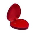 Elegant red heart-shaped velvet jewelry box for pendant or necklace storage - Red / 9*9 Heart Pendant Box / Red