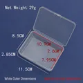 Transparent PP plastic rectangular storage box with lid measuring 11.5x8.5x2.85cm - Rectangular 11.5*8.5*2.85cm