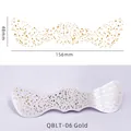 Waterproof gold glitter freckle face tattoo sticker in butterfly shape 156x48mm - QBLT-06 Gold Freckles