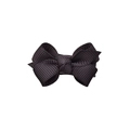 Handmade 4cm black grosgrain ribbon hair clip for children featuring a classic bow design - Black