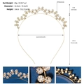 Detailansicht goldener Strass-Haarreif mit Maßen und 26g Nettogewicht Information - Gold