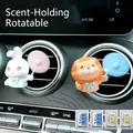 Auto-Lufterfrischer mit Cartoon-Motiven Hase und Löwe sowie Propeller und Duftplättchen - Hase + Löwe (Inklusive 4 Duftplättchen)