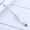 Dual-function purple gradient stylus pen with beaded body and black touch screen tip - Gradient Purple