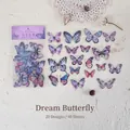 Set di 40 adesivi a farfalla in PET viola e blu per scrapbooking fai-da-te - Farfalla da Sogno