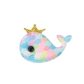 Glitter whale hair clip with golden crown and colorful gradient finish for girls - No.12-Seven Colors Gradient Glitter Whale