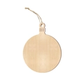 Unfinished round wooden Christmas tree ornament with twine string for home decor - Christmas Ball