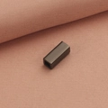 Hollow rectangular titanium steel bead in black finish for DIY bracelet making - 5*12MM / Black