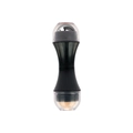 Dual-head volcanic oil-absorbing roller in black finish for facial skin care - Steel Ball Dual Head Black