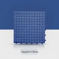 Modular royal blue TPE bathroom floor mat with non-slip interlocking drainage holes - 30*30cm / Natural Curve - Royal Blue