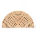 Natural wood rainbow stacking blocks educational Montessori toy for kids and toddlers - 12pcs Set / Large Beech Rainbow (Natural)