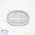 Oval silicone resin mold for DIY storage tray showing dimensions of 18.3cm by 13.3cm - Oval Shape Tray