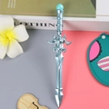Light blue fantasy sword shaped neutral pen with intricate hilt details and blue orb - Bead Sword - Blue / 0.5mm