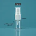 5ml clear plastic perfume spray bottle with white mist sprayer and transparent cap - 5ml / Clear