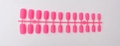 Set of 24 pieces pink matte long square press-on nails arranged on a plastic runner - Matte Pink