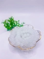 8mm white glass beads bracelet with a smooth polished finish in a decorative glass bowl - 17# Solid White Jade Beads
