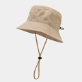 Cappello da sole kaki impermeabile con tesa larga e cinturino regolabile da viaggio - Taglia unica / Cachi