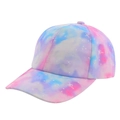 Mädchen-Baseballkappe mit rosa-blauem Galaxienprint, weißen Sternen und gebogenem Rand - Galaxie - Blau Rosa
